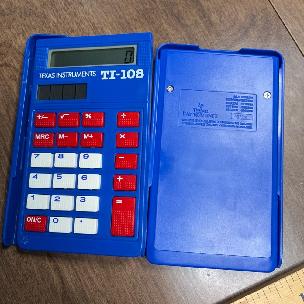 TI-108 Desktop Calculator Teacher Kit – Lot of 2 – Tested Working
